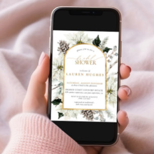 Invitación Elegante invierno Evergreen Elegant Bridal Ducha