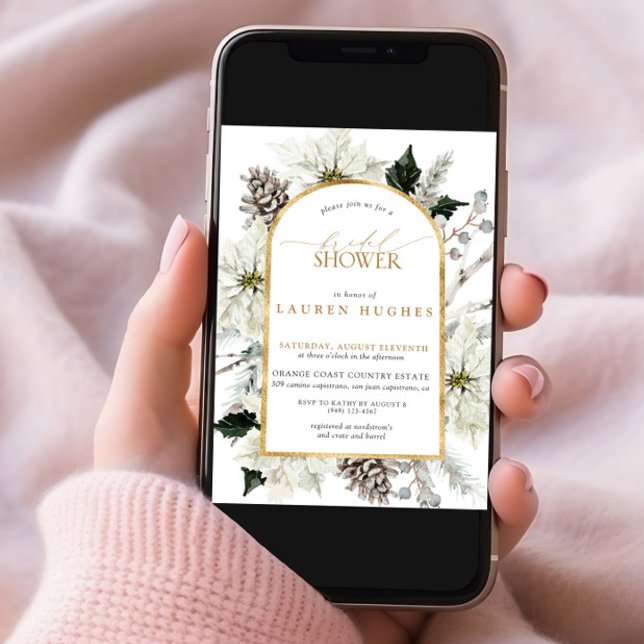 Invitación Elegante invierno Evergreen Elegant Bridal Ducha (Subido por el creador)