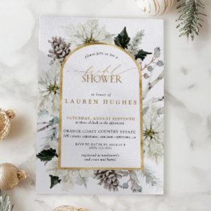 Invitación Elegante invierno Evergreen Elegant Bridal Ducha