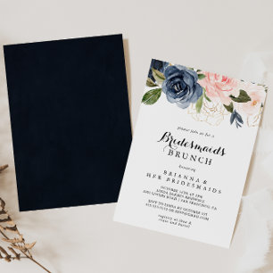 Invitación Elegante invierno Floral Bridesmaids Brunch Shower