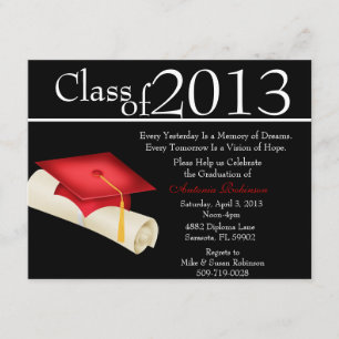 Invitación Elegante Invitación/Invitación de Graduación
