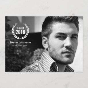 Invitación Elegante invitado de graduado de fotografía de Wre