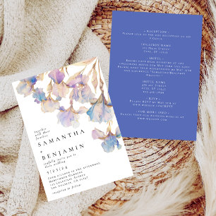 Invitación Elegante Iris Todo En Un Boda Floral