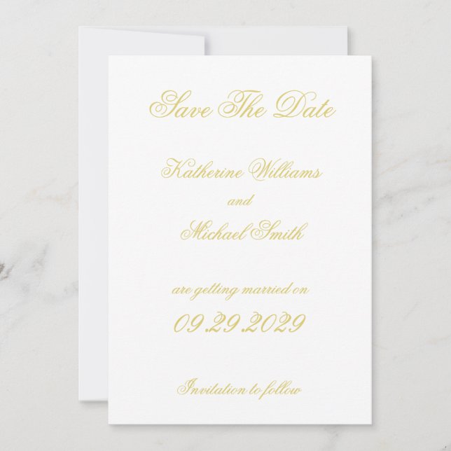 Invitación Elegante Isla de Citricos Boda Guardar la Fecha (Anverso)