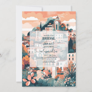 Invitación Elegante Italia Capri Destino Ducha Novial