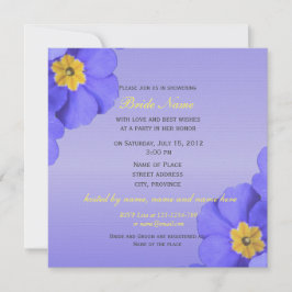 Invitación Elegante jardín azul primaveral flores de novia