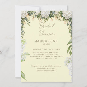 Invitación Elegante Jardín Botánico Amarillo Desayuno Nupcial