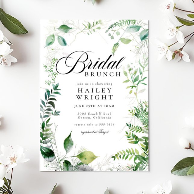 Invitación Elegante Jardín Botánico Bridal Brunch Ducha (Subido por el creador)