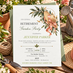 Invitación Elegante Jardín Botánico de Jubilación Parte