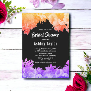 Invitación Elegante Jardín Botánico Neon Floral Despedida de