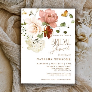 Invitación Elegante Jardín de Flores Boho Despedida de Solter