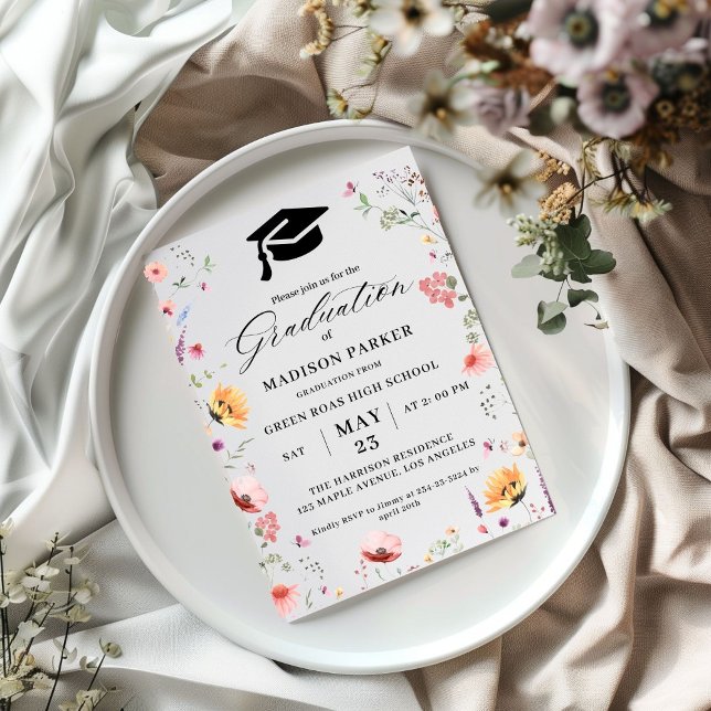 Invitación Elegante jardín de flores silvestres (Subido por el creador)