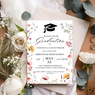 Invitación Elegante jardín de flores silvestres