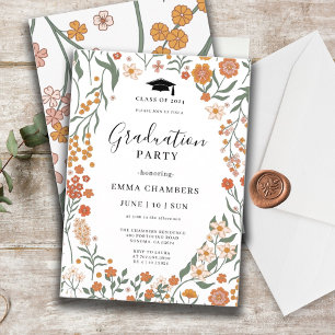 Invitación Elegante jardín de flores silvestres de primavera
