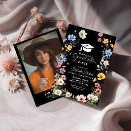 Invitación Elegante jardín de flores silvestres de primavera