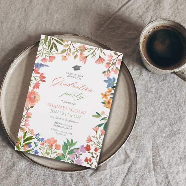 Invitación Elegante jardín de flores silvestres primavera (Subido por el creador)