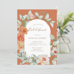 Invitación Elegante jardín de verano Floral Bridal Ducha Invi