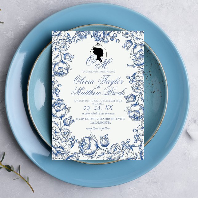 Invitación Elegante Jardín Flores Boho Bridgerton Boda (Subido por el creador)