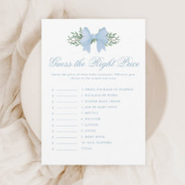 Invitación Elegante Juego de Adivina el Precio de Baby Shower