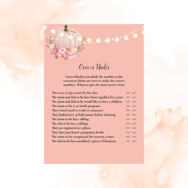 Invitación Elegante Juego de Adivina si el Calabacín está Arr (Subido por el creador)