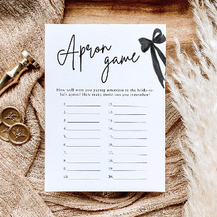 Invitación Elegante juego de Apron con ducha de novia Black B