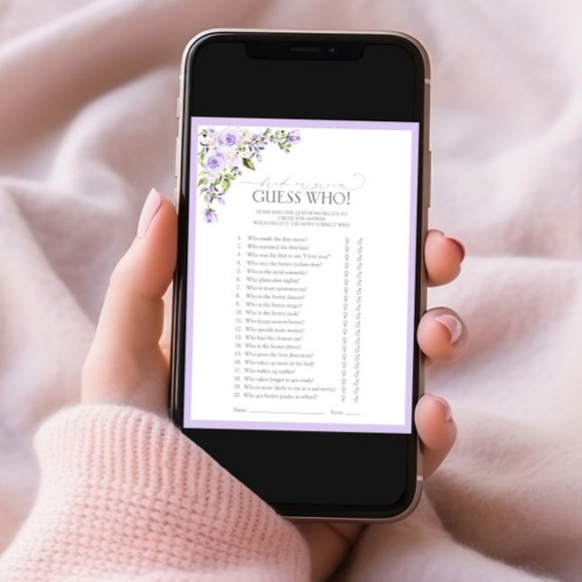 Invitación Elegante juego de ducha con flores de lavanda de L (Subido por el creador)