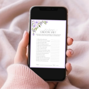 Invitación Elegante juego de ducha con flores de lavanda de L