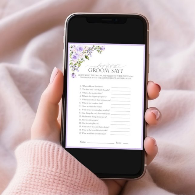 Invitación Elegante juego de ducha con flores de lavanda de L (Subido por el creador)