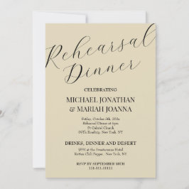 Invitación Elegante La Noche Antes De La Cena De Ensayos