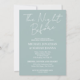 Invitación Elegante La Noche Antes De La Cena De Ensayos