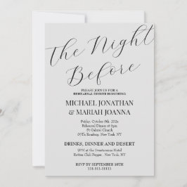 Invitación Elegante La Noche Antes De La Cena De Ensayos