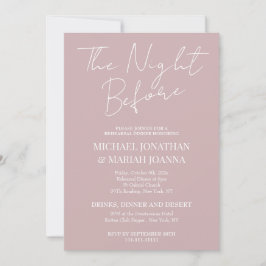 Invitación Elegante La Noche Antes De La Cena De Ensayos