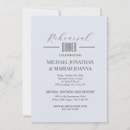 Invitación Elegante La Noche Antes De La Cena De Ensayos