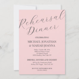 Invitación Elegante La Noche Antes De La Cena De Ensayos