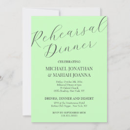 Invitación Elegante La Noche Antes De La Cena De Ensayos