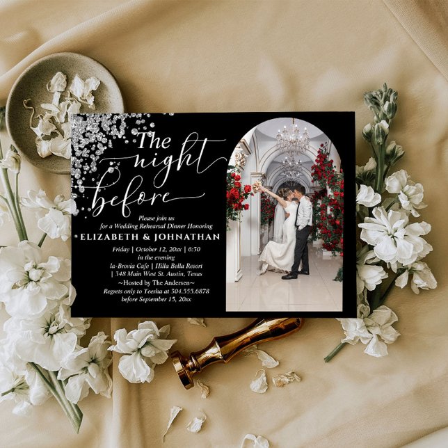 Invitación Elegante La Noche Antes Del Ensayo De Boda (Subido por el creador)