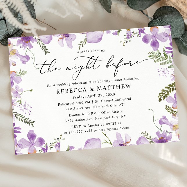 Invitación Elegante La Noche Antes Del Ensayo De Boda (Subido por el creador)