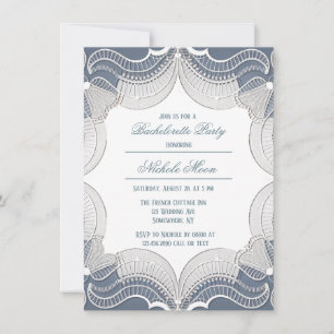 Invitación Elegante Lace En La Fiesta De La Bachillerato Boda