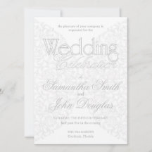 Elegante Lace Gris y Blanco Moderno Minimalista