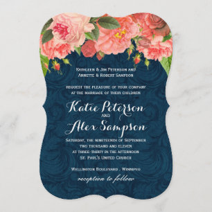 Invitación elegante lamentable de la boda del
