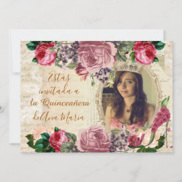 Invitación Elegante lamentable de la Quinceanera