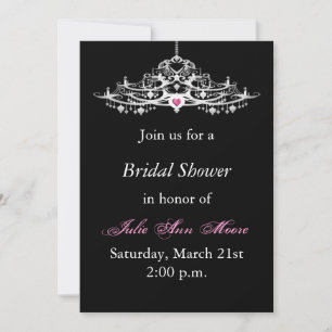 Invitación Elegante lámpara de araña ducha de novia