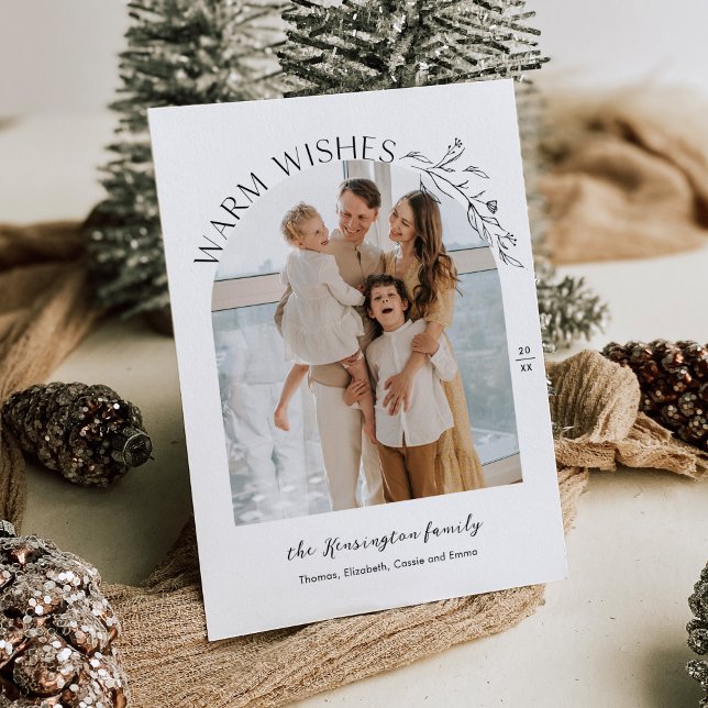 Invitación Elegante Laures Arch Photo Holiday Card (Subido por el creador)