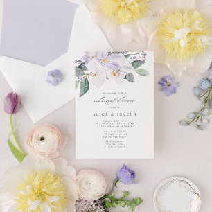 Invitación Elegante Lavanda Acuarela Ensayo Cena