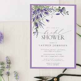 Invitación Elegante Lavanda acuarela Floral Bridal Ducha