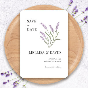 Invitación Elegante Lavanda Ahorra La Fecha