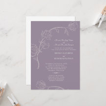Elegante Lavanda Ambos Conjuntos de Padres Floral