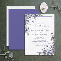 Elegante Lavanda Eucalyptus Boda de escritura flor