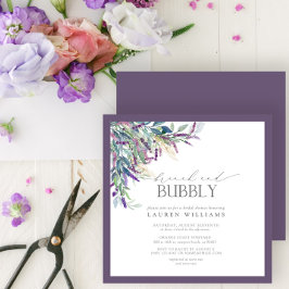 Invitación Elegante Lavanda Floral Brunch & Bubbly Shower