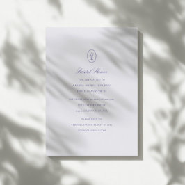 Invitación Elegante Lavanda Minimal Floral Bridal Ducha